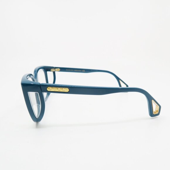 Gucci GG0470O 003 56mm Blue with Lateral Wings, New Women's Eyeglasses Frames. - Picture 5 of 7
